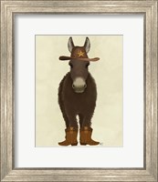 Framed Donkey Cowboy