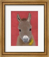 Framed Donkey Yellow Flower