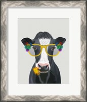 Framed Cow and Flower Glasses