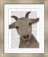 Framed Funny Farm Goat 2 Book Print