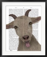 Framed Funny Farm Goat 2 Book Print