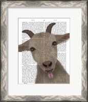 Framed Funny Farm Goat 2 Book Print