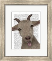 Framed Funny Farm Goat 2 Book Print