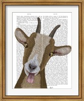 Framed Funny Farm Goat 3 Book Print