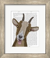Framed Funny Farm Goat 3 Book Print