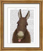 Framed Funny Farm Donkey 1 Book Print