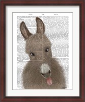 Framed Funny Farm Donkey 2 Book Print