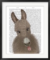 Framed Funny Farm Donkey 2 Book Print