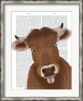 Framed Funny Farm Cow 2 Book Print
