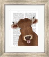 Framed Funny Farm Cow 2 Book Print