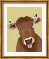 Framed Funny Farm Cow 2