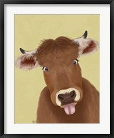 Framed Funny Farm Cow 2