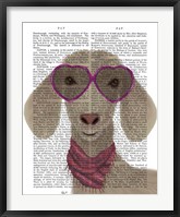 Framed Goat Heart Glasses Book Print