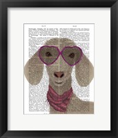 Framed Goat Heart Glasses Book Print