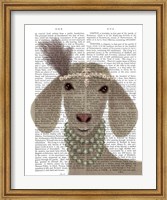 Framed Posh White Goat Book Print