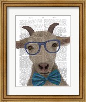 Framed Nerdy Goat Book Print