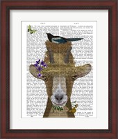 Framed Goat In Straw Hat Book Print