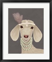 Framed Posh White Goat