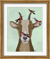 Framed Goat and Red Birds