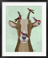 Framed Goat and Red Birds