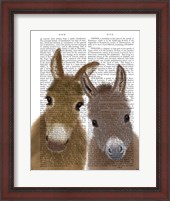 Framed Donkey Duo, Looking at You Book Print