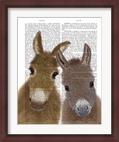 Framed Donkey Duo, Looking at You Book Print