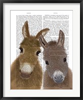 Framed Donkey Duo, Looking at You Book Print