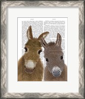 Framed Donkey Duo, Looking at You Book Print