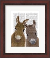 Framed Donkey Duo, Looking at You Book Print