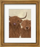 Framed Highland Cow Duo, Looking at You