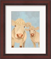 Framed Cow Duo, Cream, Looking at You