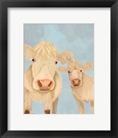 Framed Cow Duo, Cream, Looking at You