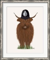 Framed Highland Cow Policeman