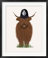 Framed Highland Cow Policeman