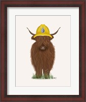 Framed Highland Cow Fireman