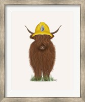 Framed Highland Cow Fireman