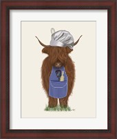 Framed Highland Cow Chef