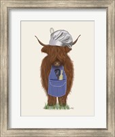 Framed Highland Cow Chef