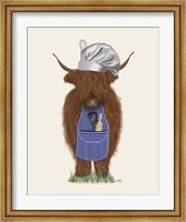 Framed Highland Cow Chef