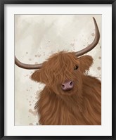 Framed Highland Cow 1, Portrait