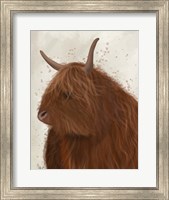 Framed Highland Cow 4, Portrait