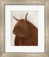 Framed Highland Cow 4, Portrait
