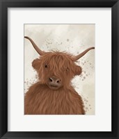 Framed Highland Cow 8, Portrait