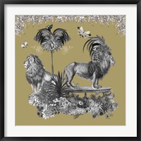 Framed Livoris Feritas Lion Design, Square