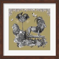 Framed Livoris Feritas Lion Design, Square