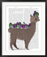 Framed Llama Owls, Full Book Print