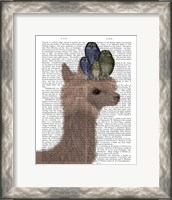 Framed Llama Owls, Portrait Book Print