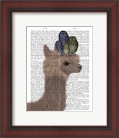 Framed Llama Owls, Portrait Book Print