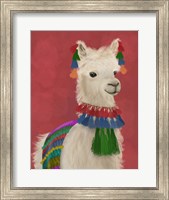 Framed Llama Traditional 1, Portrait