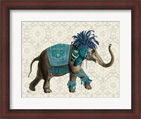 Framed Niraj Elephant, Blue